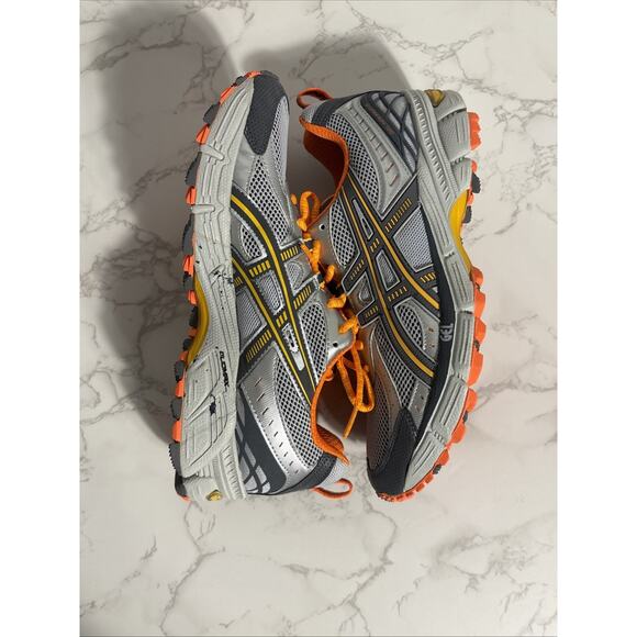 Asics Womens Duomax TM T2E6N Gray Orange Low Top Running Sneaker Shoes Size 8.5 - Picture 4 of 9